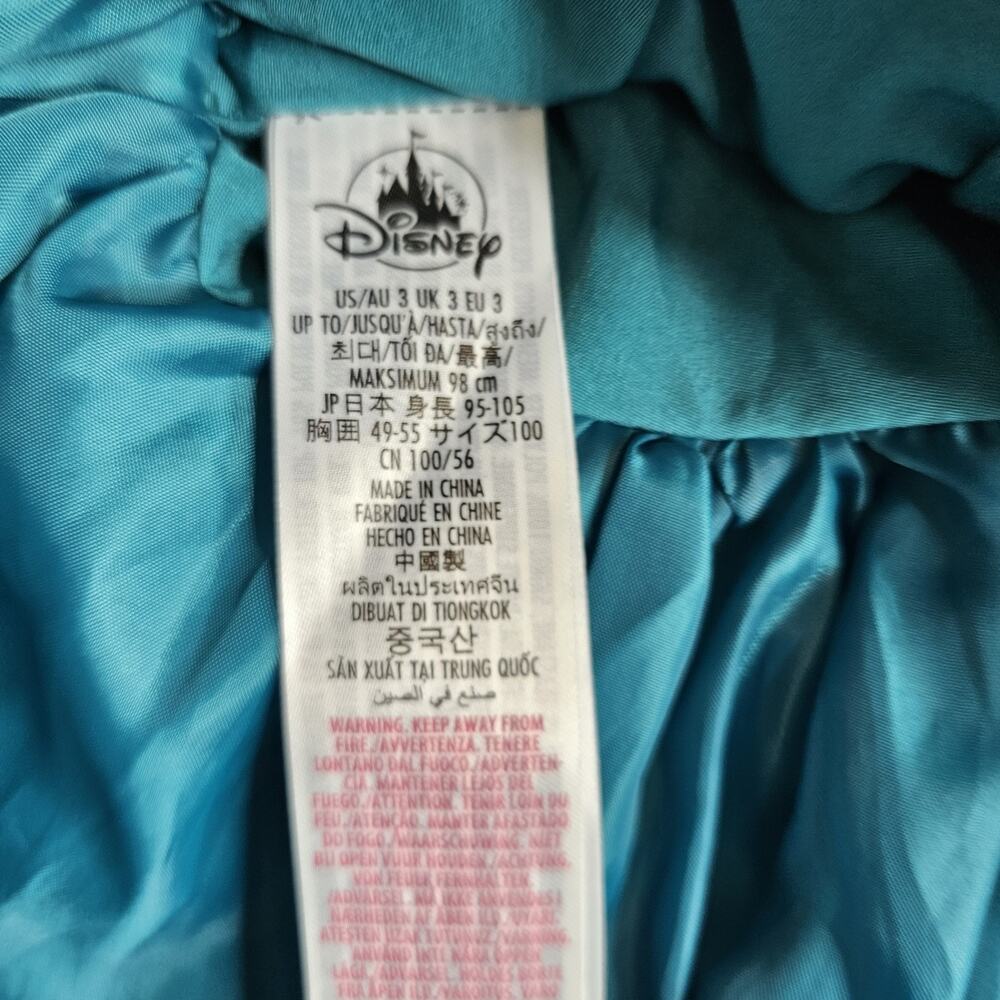 Disney Frozen Princess Dress Toddler Girl 3T Aqua Teal Ruffle Party Festival - Picture 5 of 8